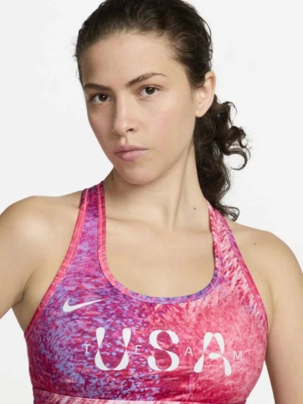 LIKE NEW Nike Team USA Swoosh Dri-Fit Padded Sports Bra - Large